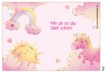 Karte "Mit dir ist die Welt schön!"