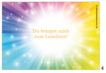 Karte "Du bringst mich zum Leuchten!"
