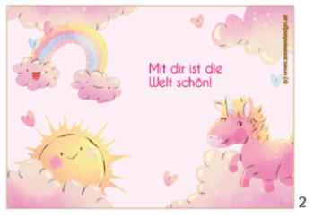 Karte "Mit dir ist die Welt schön!"