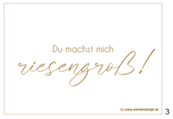Karte "Du machst mich riesengroß!"