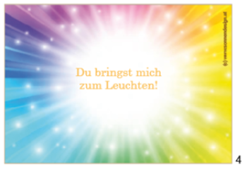 Karte "Du bringst mich zum Leuchten!"